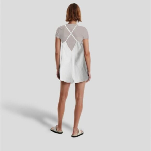 ZARA White Overall Berit Summer Romper- Large - Picture 5 of 16